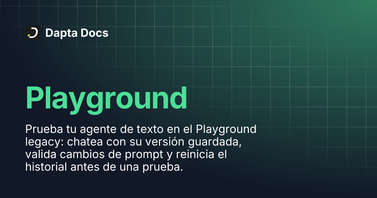 Playground | Dapta Docs