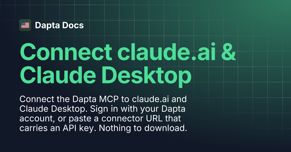 Connect Claude Desktop & Cowork | Dapta Docs