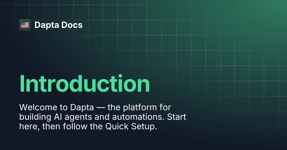 Introduction | Dapta Docs