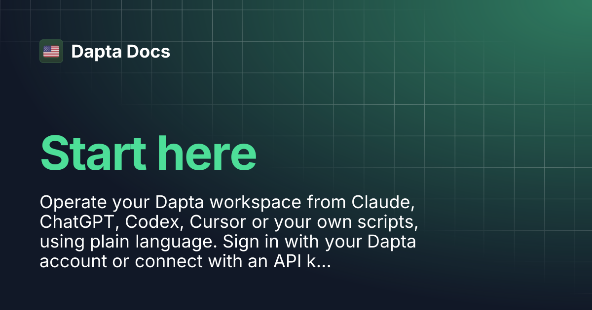 Dapta MCP: Overview | Dapta Docs